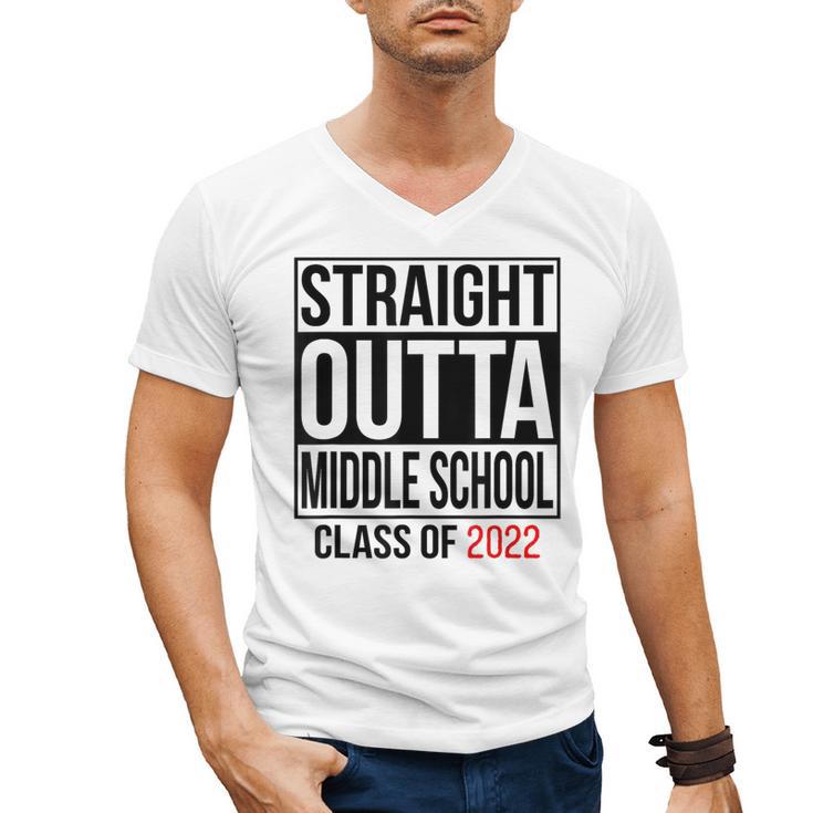 Straight Outta Middle School Graduation Shirt Class Of 2022 Men's V-Neck T-Shirt