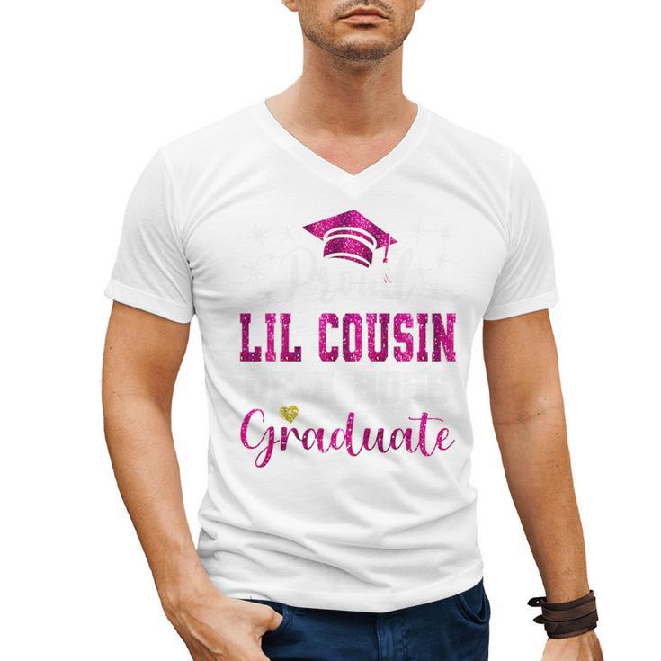 Super Proud Little Cousin Of 2025 Graduate Graduation Family Premium Tri-Blend Men's V-Neck T-Shirt