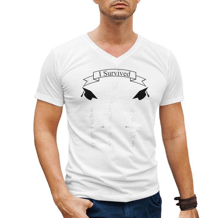 I Survived My Son's High School Graduation Shirt Graduate Men's V-Neck T-Shirt