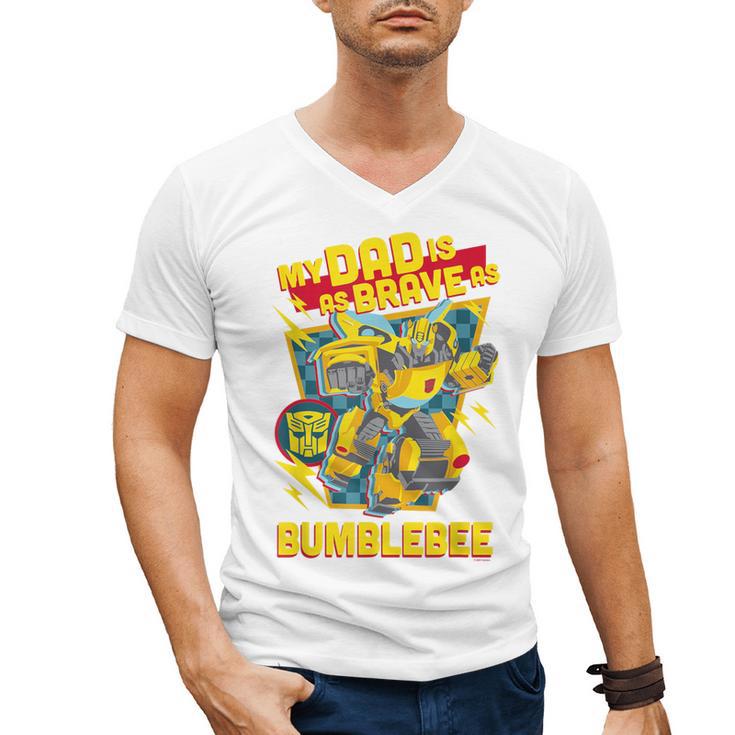Transformers Father's Day Bumblebee My Dad Is Brave Men's V-Neck T-Shirt
