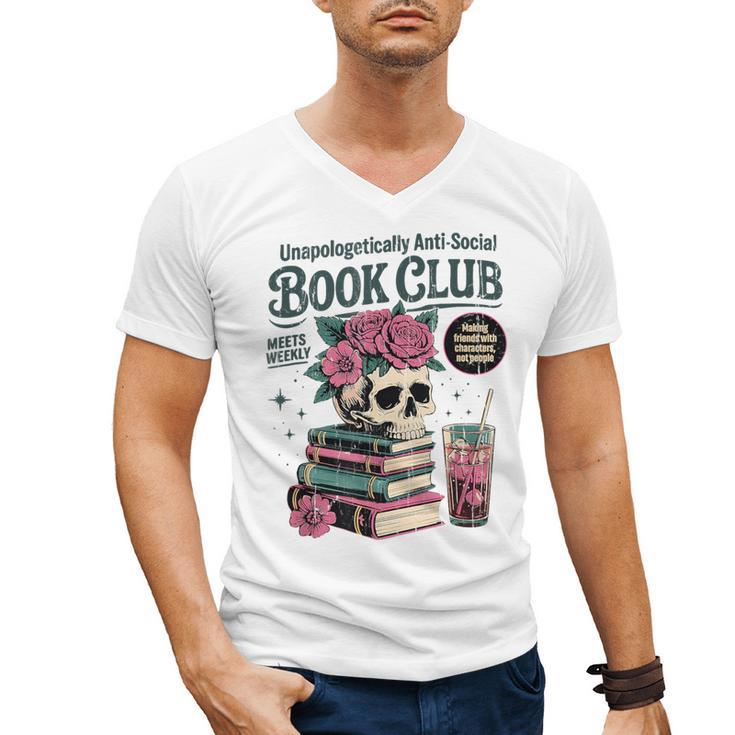 Unapologetically Anti Social Book Club Men's V-Neck T-Shirt