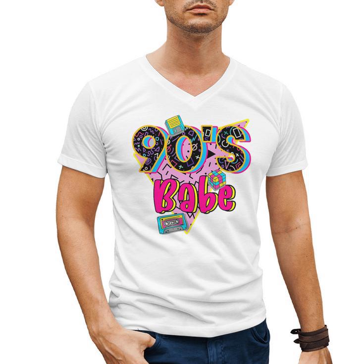 Vintage 90's Babe Party Back To 90s Cassette Nostalgia Premium Tri-Blend Men's V-Neck T-Shirt