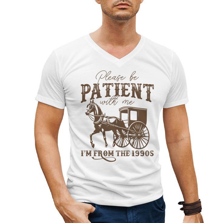 Vintage Please Be Patient With Me I'm From The 1900s On Back Men's V-Neck T-Shirt