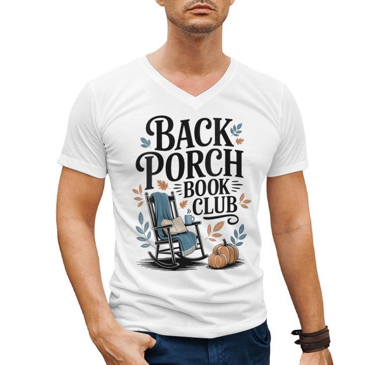 Vintage Reader Author Country Aesthetic Back Porch Book Club Men's V-Neck T-Shirt