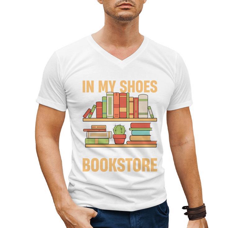 If You Walk A Mile In My Shoes You'Ll End Up At Bookstore Men's V-Neck T-Shirt