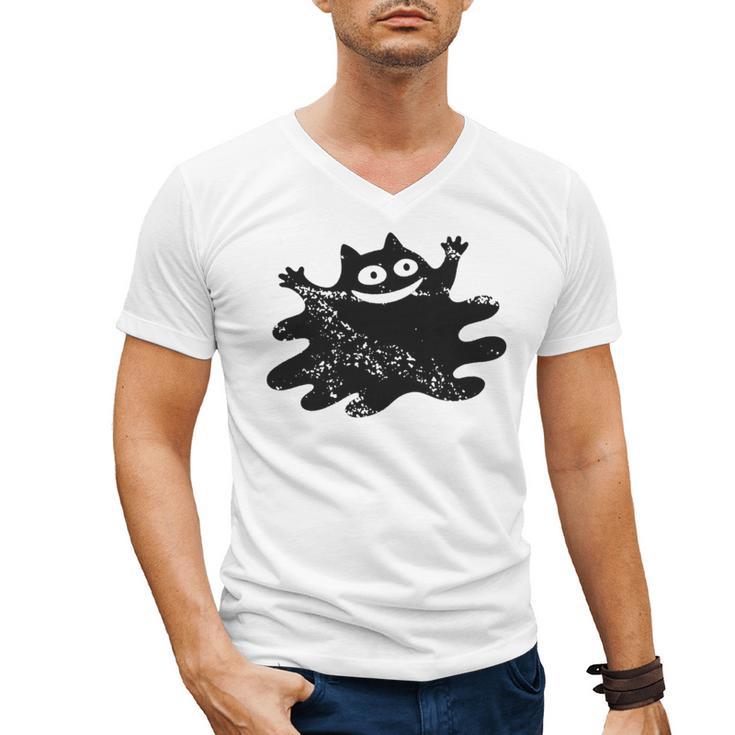 Yk2 Grunge Scary Cat With Tail Tomboy 90s Nostalgia Indie Premium Tri-Blend Men's V-Neck T-Shirt