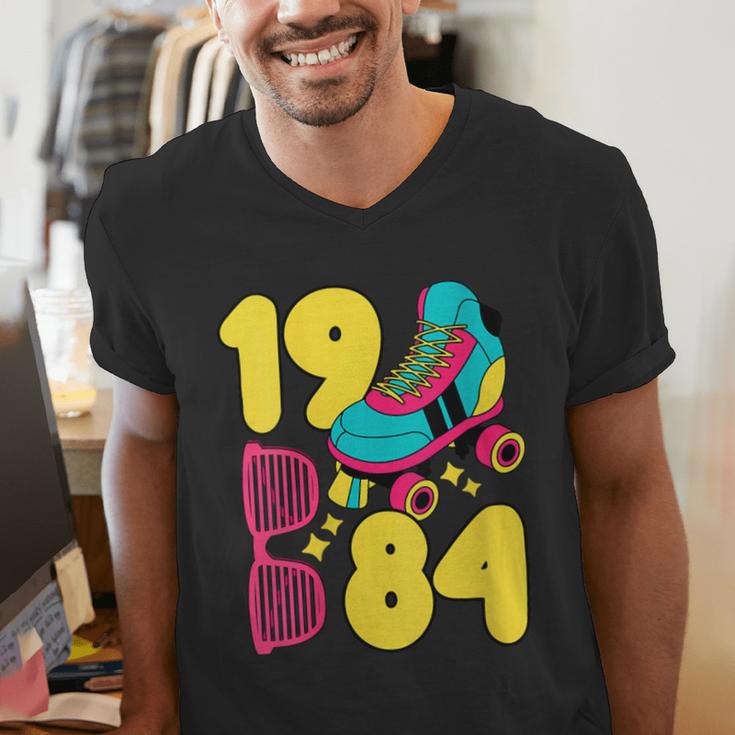 1984 Retro Raised In The 80s Old School Nostalgia Vibes Men's V-Neck T-Shirt 1984 Retro Raised In The 80s Old School Nostalgia Vibes Men's V-Neck T-Shirt
