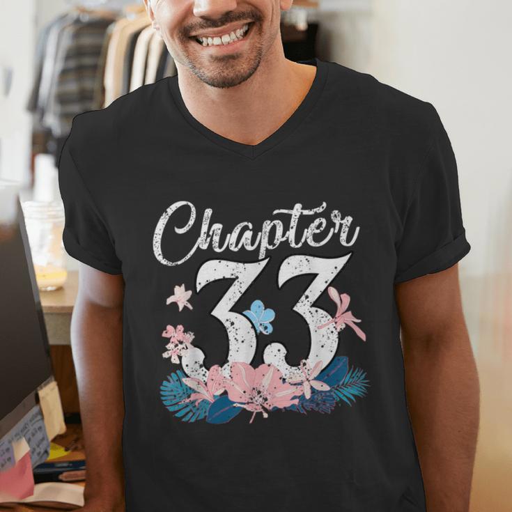 1988 Happy Birthday Chapter 33 Year Old Women Book Lover Men's V-Neck T-Shirt 1988 Happy Birthday Chapter 33 Year Old Women Book Lover Men's V-Neck T-Shirt