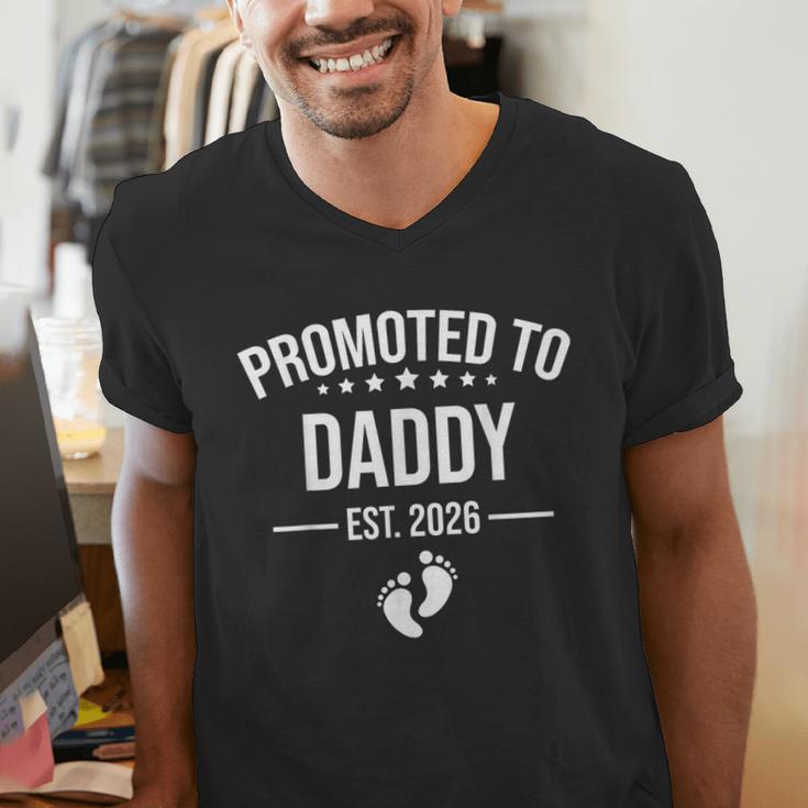 1st Time Dad EST 2026 New Dad New First Fathers Day Men's V-Neck T-Shirt