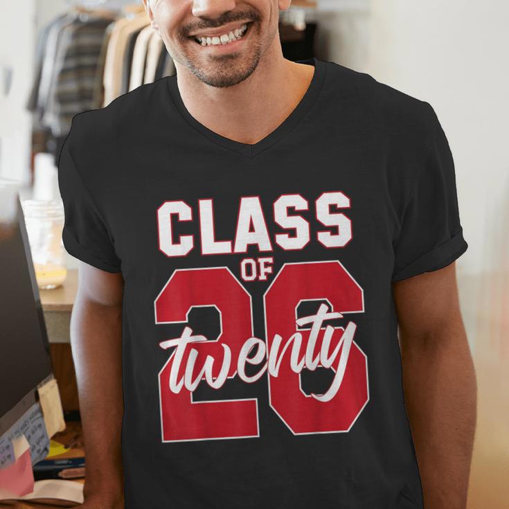 2 Sided Class Of 2026 Senior 2026 Graduation Men's V-Neck T-Shirt