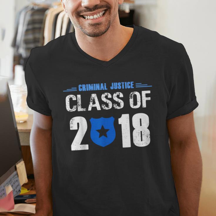 2018 Criminal Justice Graduation Shirt Criminal Justice Men's V-Neck T-Shirt
