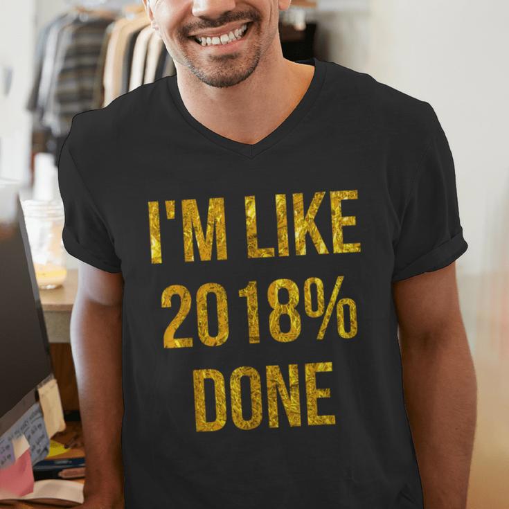 2018 Done High School Senior Graduation New Years Eve Shirt Men's V-Neck T-Shirt
