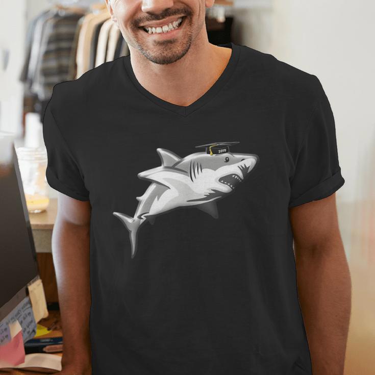 2019 Graduation SharkShirt High School College Grad Men's V-Neck T-Shirt