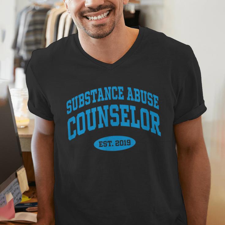 2019 Graduation For Substance Abuse Counselor Men's V-Neck T-Shirt