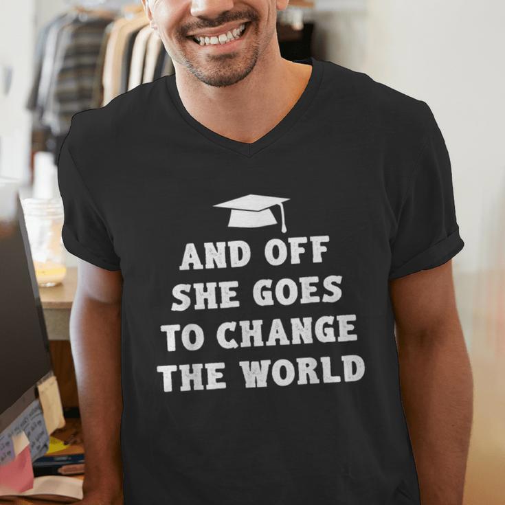 2019 Inspirational Graduation For Her Men's V-Neck T-Shirt