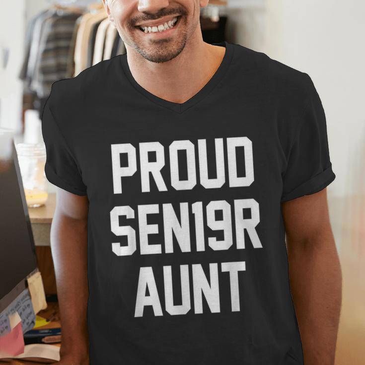 2019 Senior Aunt SEN19R Class Graduation PartyShirt Men's V-Neck T-Shirt