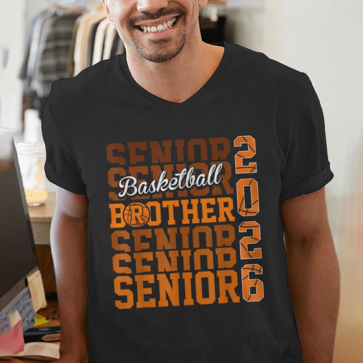 2026 Basketball Senior Brother Graduation Matching Family Men's V-Neck T-Shirt