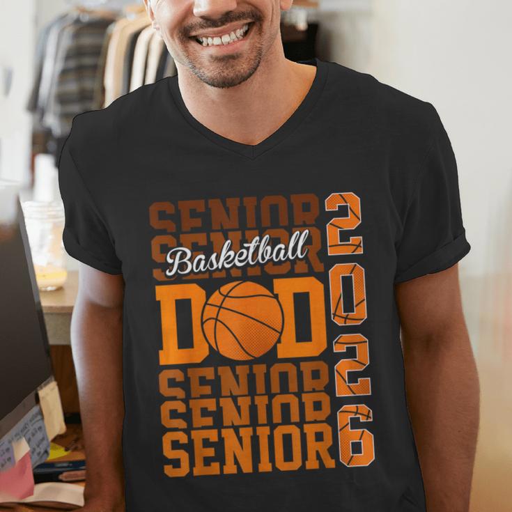 2026 Basketball Senior Dad Graduation Matching Family Men's V-Neck T-Shirt