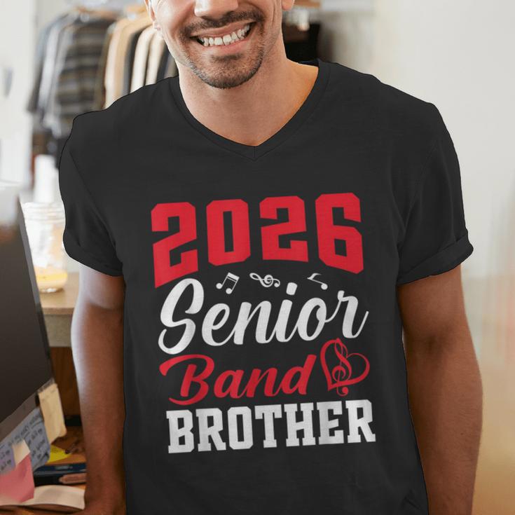2026 Senior Band Brother Class Of 2026 Parent Graduation Men's V-Neck T-Shirt