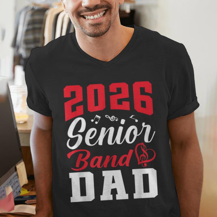 2026 Senior Band Dad Class Of 2026 Band Parent Graduation Men's V-Neck T-Shirt