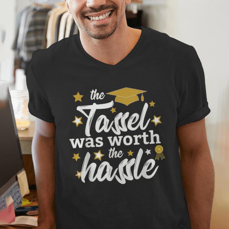 2026 Tassel Graduation The Tassel Was Worth The Hassle Men's V-Neck T-Shirt