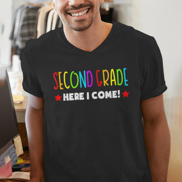 2nd Grade Here I Come Kids 1st Grade Graduation Men's V-Neck T-Shirt