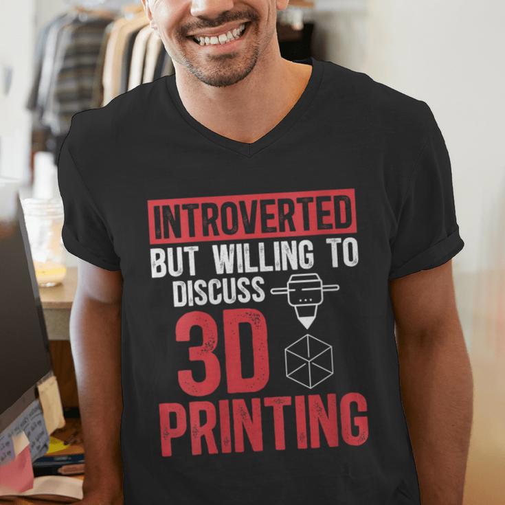3D Printer Introvert 3D Printing Men's V-Neck T-Shirt 3D Printer Introvert 3D Printing Men's V-Neck T-Shirt