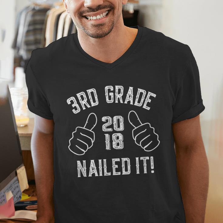 3rd Grade Nailed It 2018 Graduation Men's V-Neck T-Shirt