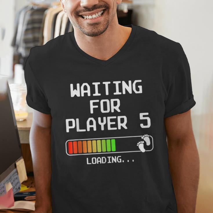 3rd Time Dad Mom Waiting For Player 5 Baby 3 Announcement Men's V-Neck T-Shirt 3rd Time Dad Mom Waiting For Player 5 Baby 3 Announcement Men's V-Neck T-Shirt