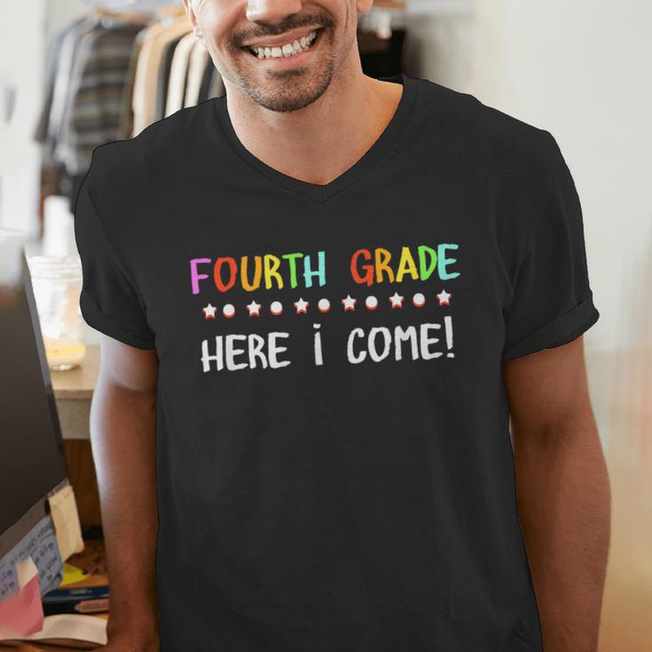 4th Grade Here I Come Cute 3rd Grade Graduation Shirt Men's V-Neck T-Shirt