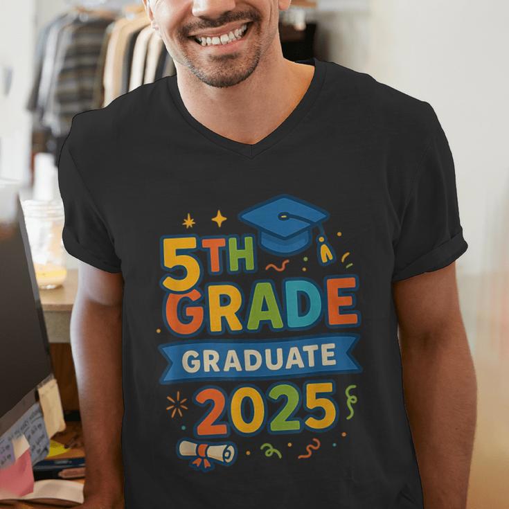 5th Grade Graduation 2025 Graphic – Class Of 2025 Theme Men's V-Neck T-Shirt
