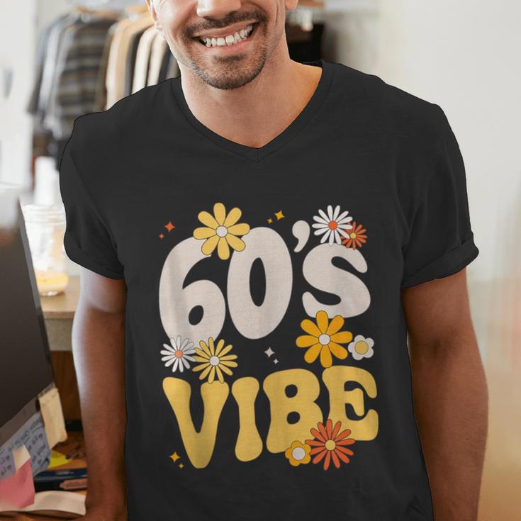 60's Vibe Vintage Nostalgia Mixtape Era 1960s Party Groovy Men's V-Neck T-Shirt