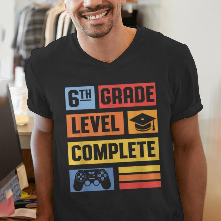 6th Grade Level Complete Shirt Graduation Last Day Of School Men's V-Neck T-Shirt