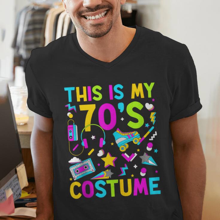 This Is My 70's Costume Nostalgia Mixtape Era 1970s Party Men's V-Neck T-Shirt This Is My 70's Costume Nostalgia Mixtape Era 1970s Party Men's V-Neck T-Shirt