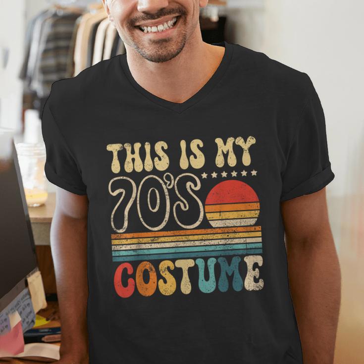 This Is My 70s Costume Vintage Nostalgia Mixtape 1970s Party Men's V-Neck T-Shirt This Is My 70s Costume Vintage Nostalgia Mixtape 1970s Party Men's V-Neck T-Shirt