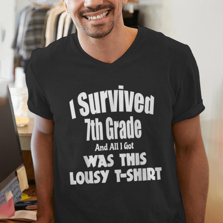 7th Seven Grade Graduation Shirt Boy Girl Graduate Education Men's V-Neck T-Shirt