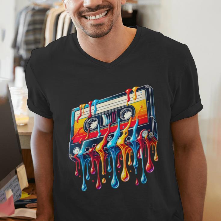 80s 90s Retro Party Costume Nostalgia Cassette Men's V-Neck T-Shirt
