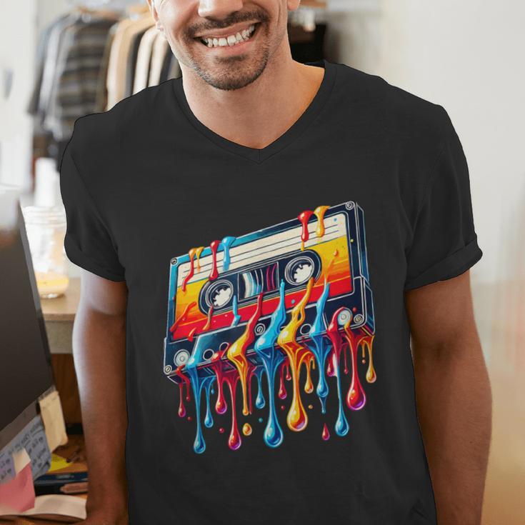 80s 90s Retro Party Costume Nostalgia Cassette Men's V-Neck T-Shirt