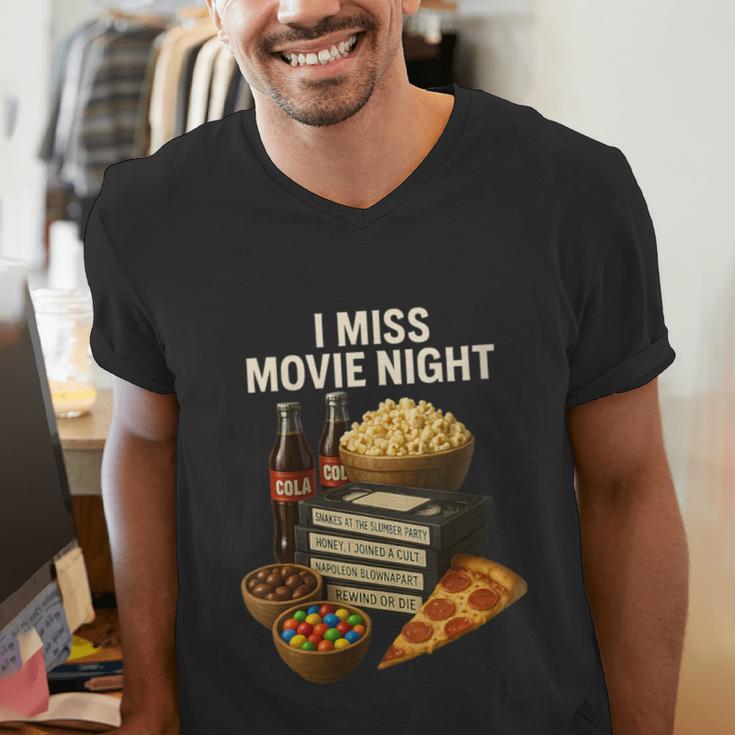 80's & 90's Nostalgia T- Shirt I Miss Movie Night Men's V-Neck T-Shirt