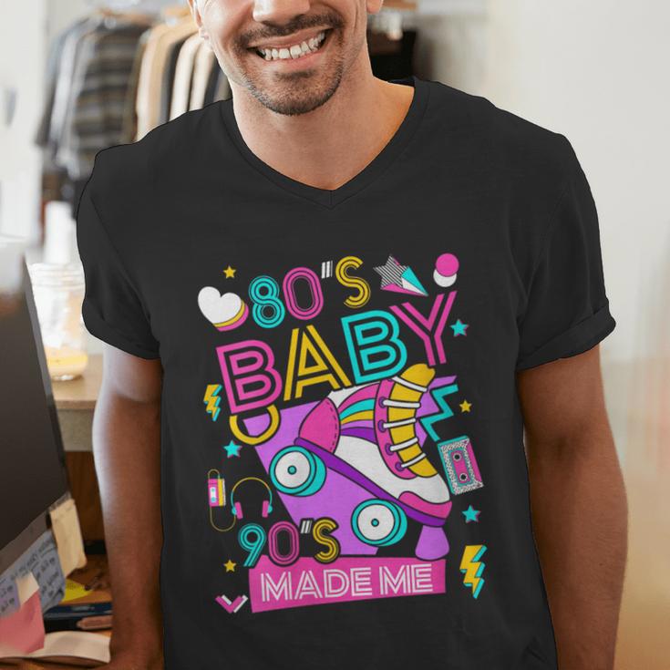 80's Baby 90's Made Me 1980s 1990s Nostalgia Retro Party Men's V-Neck T-Shirt