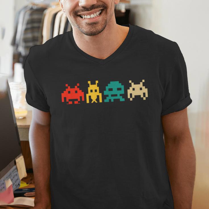 80s Video Game Nostalgia Retro Vintage Arcade Novelty Men's V-Neck T-Shirt