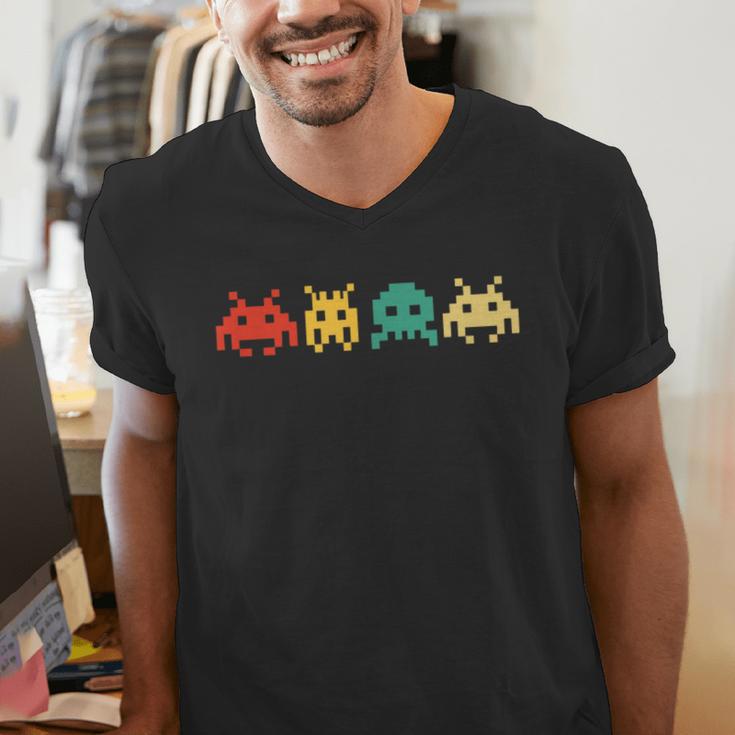 80s Video Game Vintage Nostalgia Retro Arcade Novelty Men's V-Neck T-Shirt