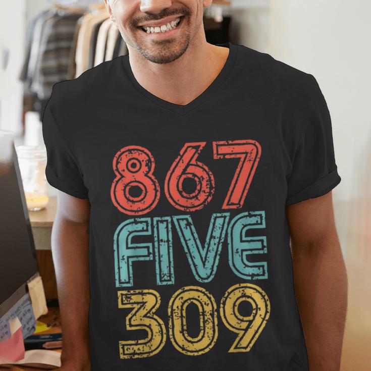 8675309 Retro Vintage 80's 90's Music Nostalgia Men's V-Neck T-Shirt 8675309 Retro Vintage 80's 90's Music Nostalgia Men's V-Neck T-Shirt