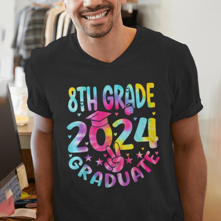 8th Grade Graduate 2024 Graduation Last Day Of School Tie Men's V-Neck T-Shirt