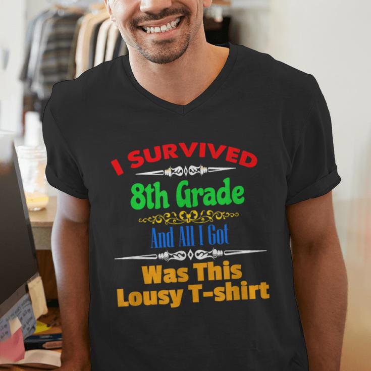 8th Grade Graduation Boys Girls Grad Education Men's V-Neck T-Shirt