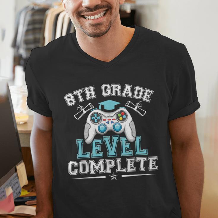 8th Grade Level Complete Graduation 2025 Class Eighth Grade Men's V-Neck T-Shirt