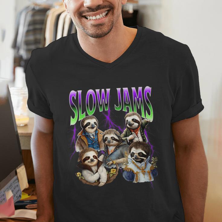 90s Style Bootleg Trendy Sloth Design For Introverts Men's V-Neck T-Shirt 90s Style Bootleg Trendy Sloth Design For Introverts Men's V-Neck T-Shirt
