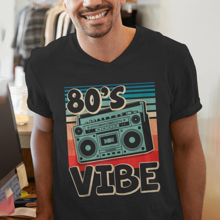 90's Vibe Vintage Style Cassette Tape Nostalgia 1990s Party Men's V-Neck T-Shirt