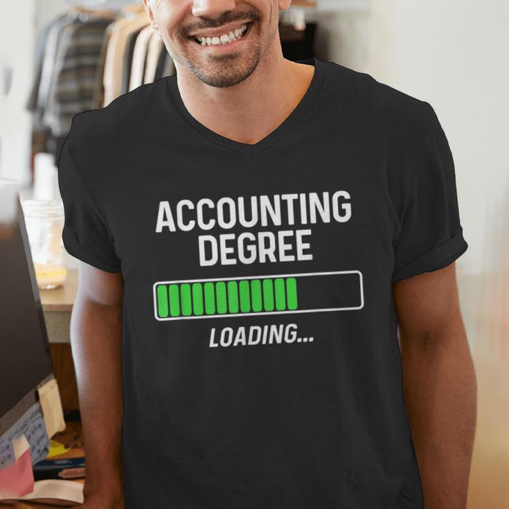 Accounting Degree Loading Shirt Graduation Student Men's V-Neck T-Shirt