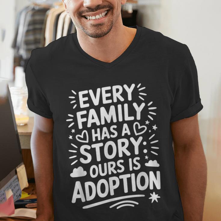 Adoptive Mom Adoption Dad And Adoption Day Foster Care Men's V-Neck T-Shirt
